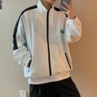 Long-sleeve Two-tone Zipped Jacket