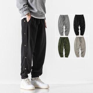 Plain Buttoned Sweatpants