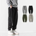 Plain Buttoned Sweatpants