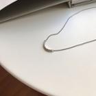 925 Sterling Silver Choker L239 - Silver - One Size