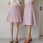 Mini / Midi Plain Flare Skirt