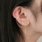 Cross Thread Earring 1 Pc - Qr-312 - Gold - One Size