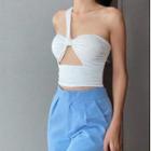 One-shoulder Cut-out Camisole Top