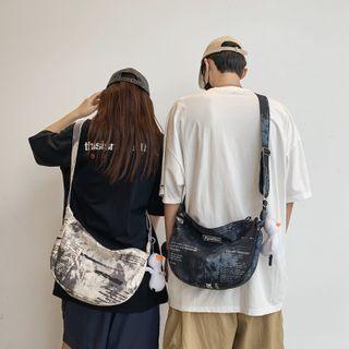 Lettering Tie-dye Crossbody Bag