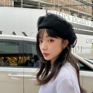 Double-layered Mesh Beret