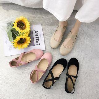 Crisscross Ankle-strap Mary Jane Shoes