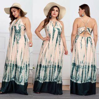 Plus Size Halter Maxi Sundress