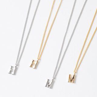 Lettering-pendant Chain Necklace