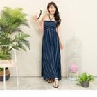 Nordic Pattern Halter Maxi Sundress