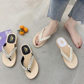 Rhinestone Strap Flip Flops