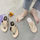 Rhinestone Strap Flip Flops