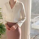Cuffed-sleeve Blouse