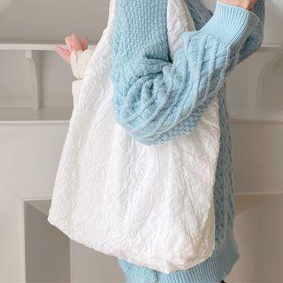 Shirred Fabric Shopper Bag