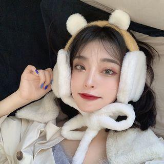Tie-front Bear Ear Muffs