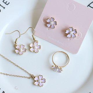 Sakura Ring / Earrings/ Clip-on Earrings / Necklace