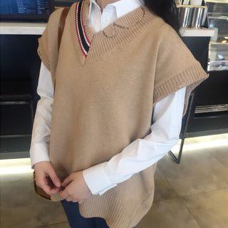 Asymmetric Sleeveless Knit Top