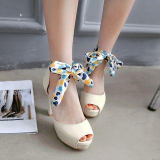 Tie-ankle High Heel Sandals