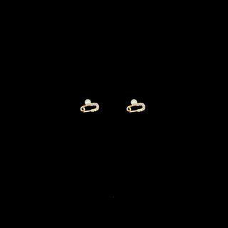 Faux Pearl Safety Pin Alloy Earring 1 Pair - Alloy - White & Gold - One Size