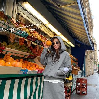Fleece-lined Hoodie & Maxi Skirt Set