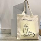 Sketch Print Canvas Tote Bag As Shown In Figure - One Size