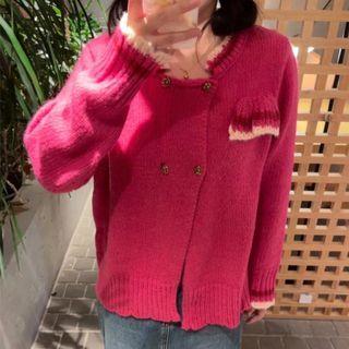 Double-breasted Mohair Cardigan