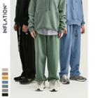 Couple Drawstring-hem Straight-cut Pants