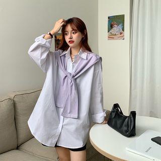 Set: Plain Shirt + Cape