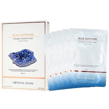 Crystal Mask - Hydro Tightening 600sec Blue Sapphire Collagen Hydration Mask Set 5 Pcs