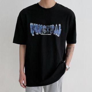 Punctual Letter Boxy T-shirt