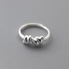 Knot Sterling Silver Open Ring S925 Silver Ring - One Size