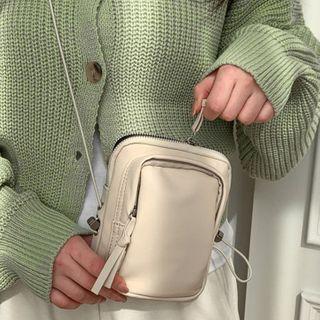 Drawstring Zipped Mini Crossbody Bag