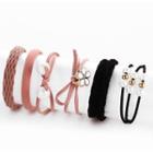 Hair Tie Set A01-14-10 - Pink & Black - One Size