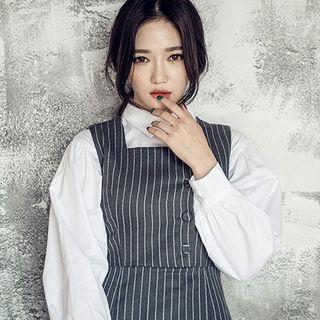 Puff-sleeve Cotton Shirt