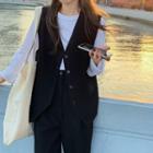 Long-sleeve T-shirt / Wide-leg Pants / Vest