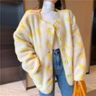 Fleece Loose-fit Jacket Yellow - One Size