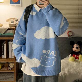 Bear & Cloud Jacquard Sweater
