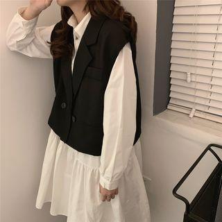 Sleeveless Vest / Long-sleeve Dress