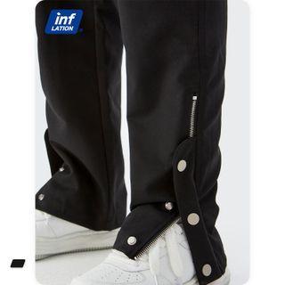 Hem-details Straight-cut Pants