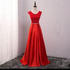 Sleeveless A-line Evening Gown / Elbow-sleeve A-line Evening Gown