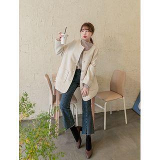 Round-neck Woven Jacket