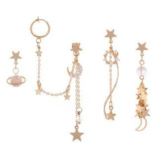 Rhinestone Moon & Star Dangle Earring (various Designs)