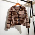 Zebra Pattern Mohair Sweater