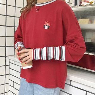 Mock Two-piece Printed Tee