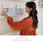 V-neck Shirred-trim Flared Top