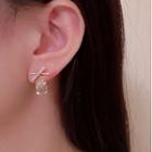Ball Sterling Silver Ear Stud 1 Pair - Gold - One Size