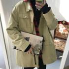 Insert-shirt Drawstring Jacket