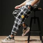 Checked Cropped Cargo Pants