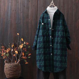 Plaid Padded Shirt Jacket