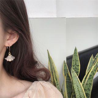 Non-matching Faux Pearl Flower Dangle Earring 1 Pair - Gold - One Size