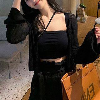 Bell-sleeve Knit Light Jacket